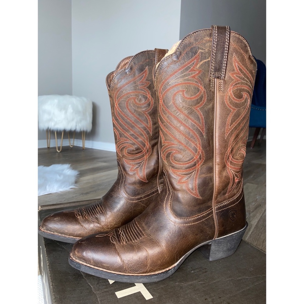Ariat Womens Round Up R Toe Western Cowboy Boot